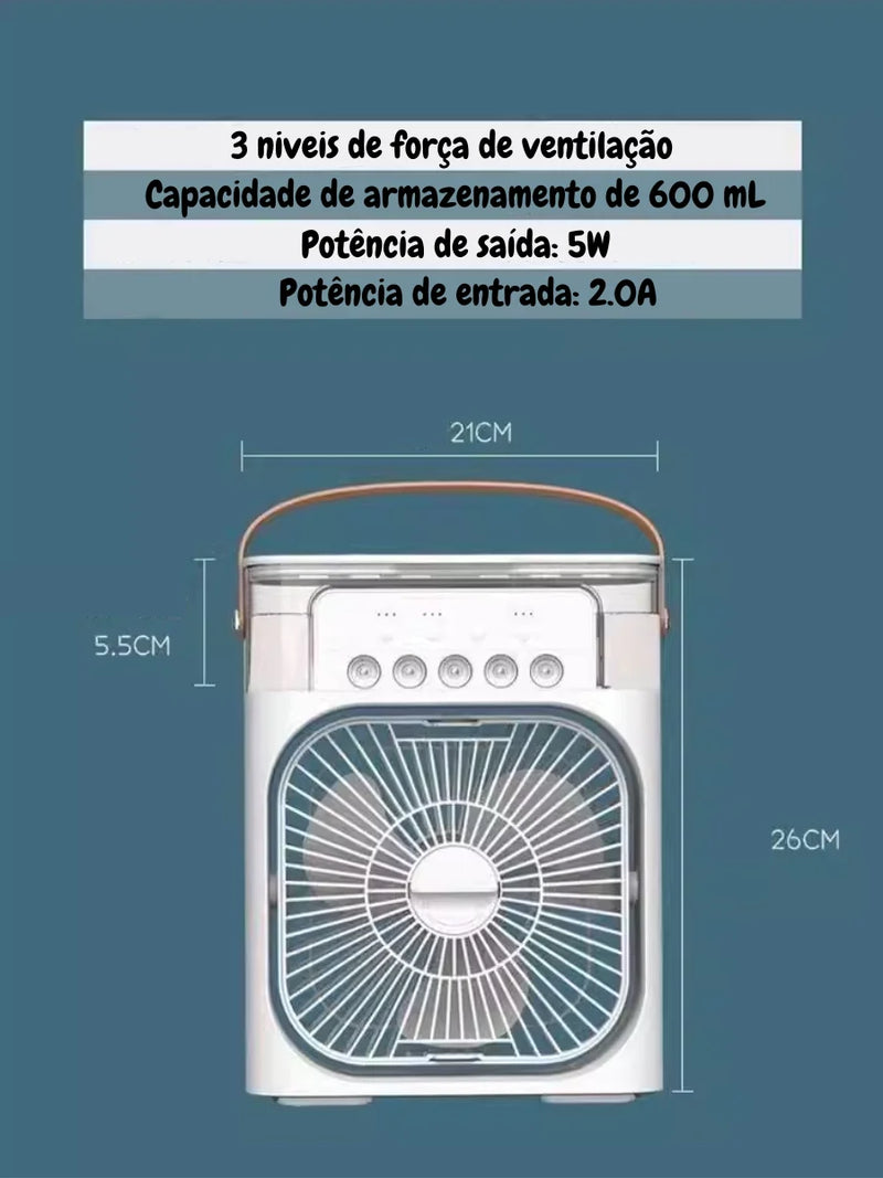 Ventilador Ultrassónico 3 em 1