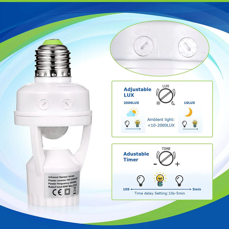 Soquete com Sensor de Presença - Economia e Praticidade Inteligente!